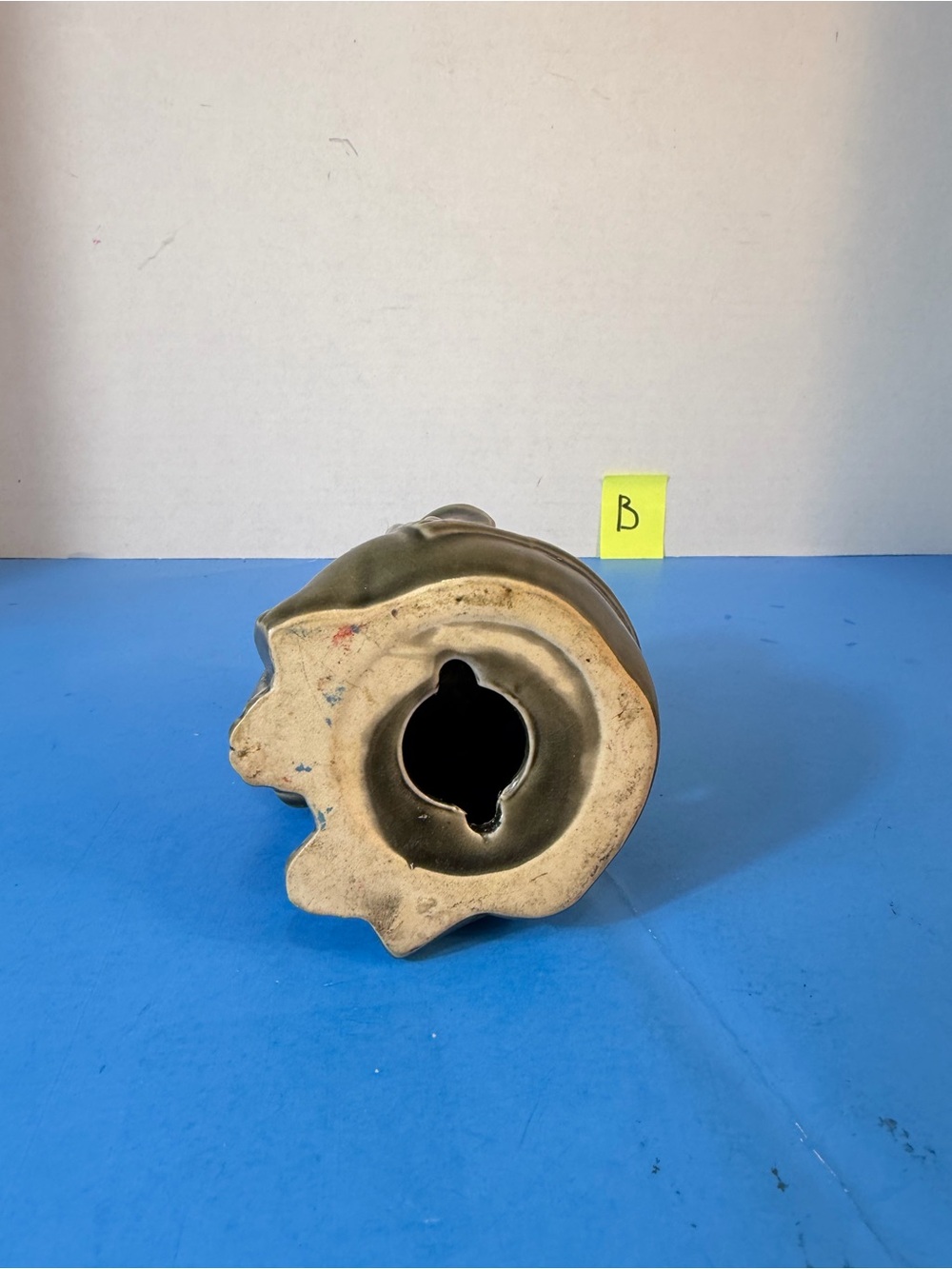 Ceramic Elephant Planter in Olive Green - Picture 5 of 6